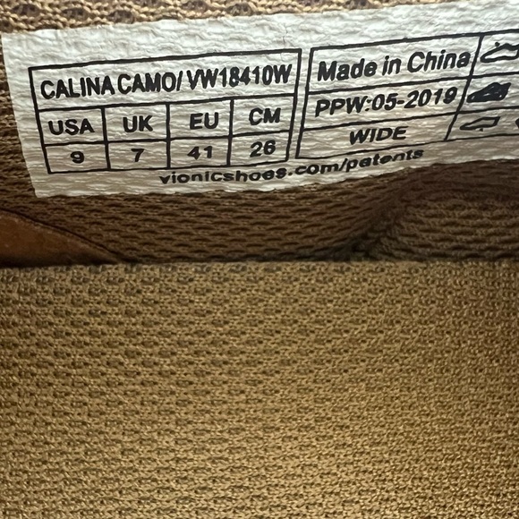 Vionic Cosmic Calina Blue Camo Comfort Sneaker Shoes Womens Size 9 W Slip On - Picture 9 of 10